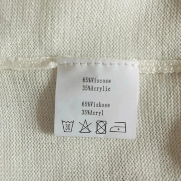 BELLE POQUE Women's White Cherry Coded Embroidered Crop Knit Sweater Vest Size M - Picture 8 of 10